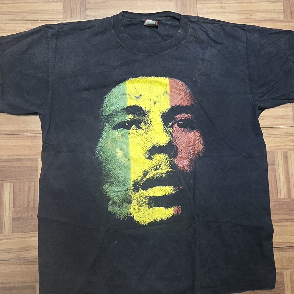 Vintage 90s Balzout Bob Marley Men's Black Short Sleeve Tee XL